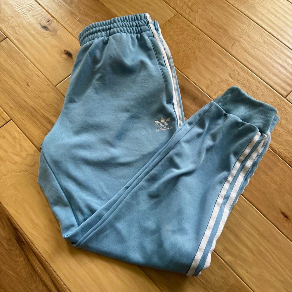 Adidas Originals Baby Blue Trefoil Joggers Size L | Vintage Vibe